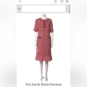 NWT Teri Jon tweed Chanel like dress size 10